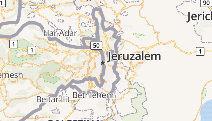 Oost-Jeruzalem online kaart