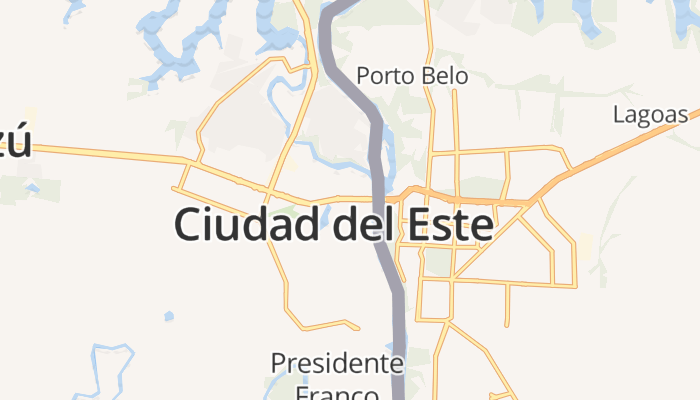 Ciudad del Este online kaart