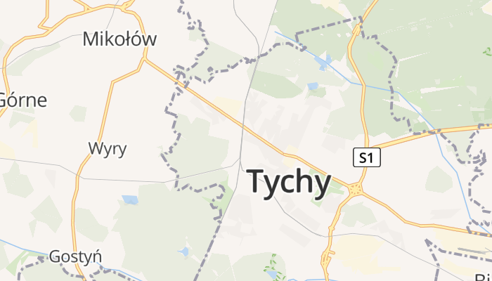 Tychy online kaart