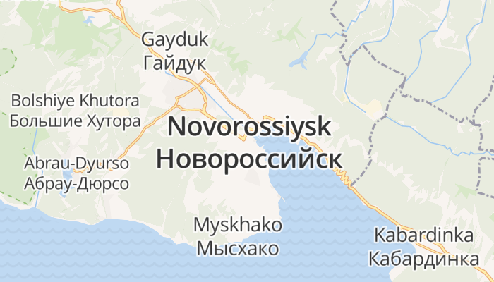 Novorossiejsk online kaart