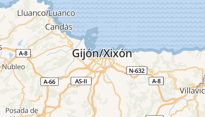 Gijón online kaart