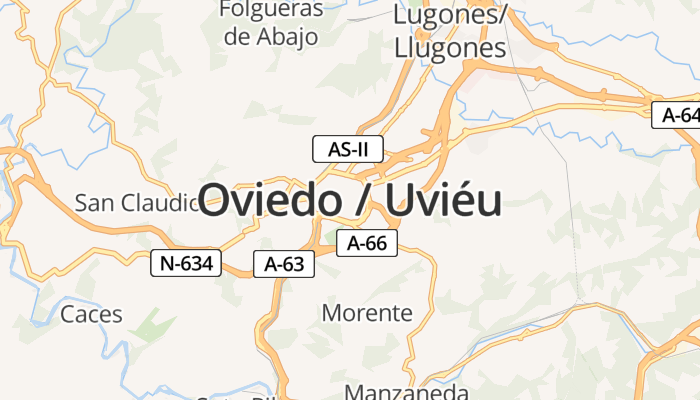Oviedo online kaart