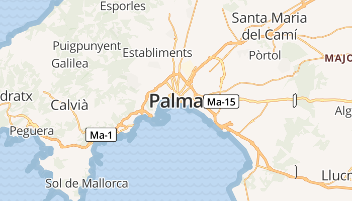 Palma de Mallorca online kaart