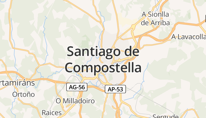 Santiago de Compostela online kaart