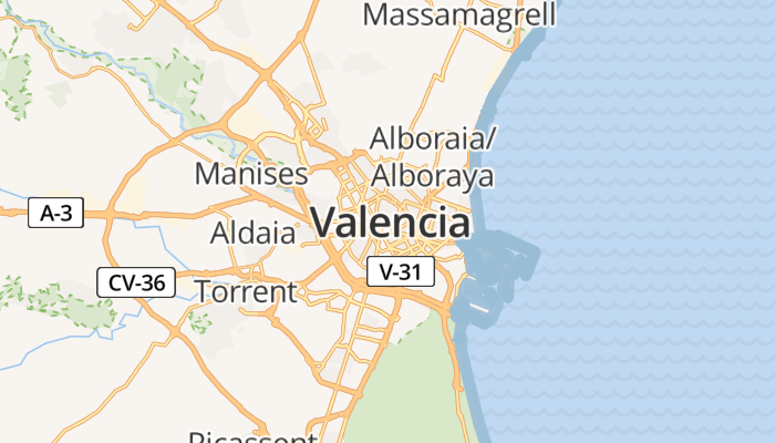 Valencia online kaart