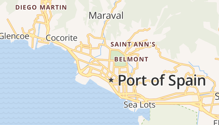 Port of Spain online kaart