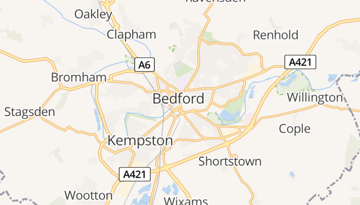 Bedford online kaart