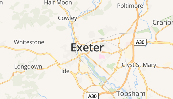 Exeter online kaart