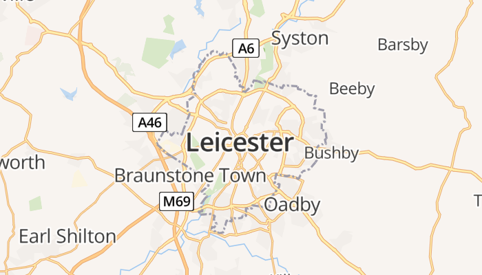 Leicester online kaart