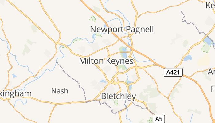 Milton Keynes online kaart