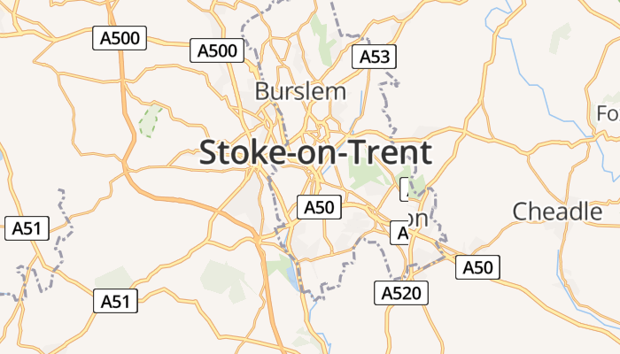 Stoke-on-Trent online kaart