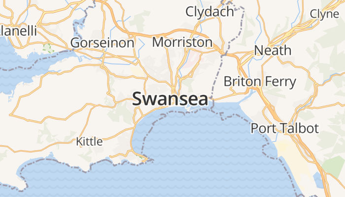 Swansea online kaart