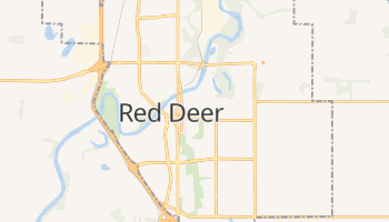 Red Deer - szczegółowa mapa Google