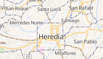 Heredia - szczegółowa mapa Google