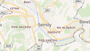 Semily - szczegółowa mapa Google