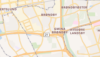Gmina Brøndby - szczegółowa mapa Google