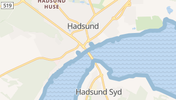 Gmina Hadsund - szczegółowa mapa Google