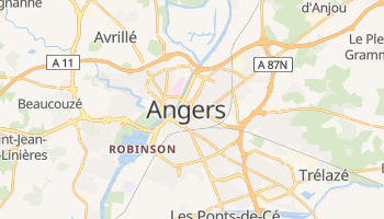 Angers - szczegółowa mapa Google