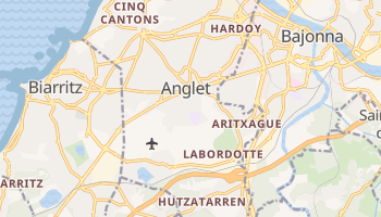 Anglet - szczegółowa mapa Google