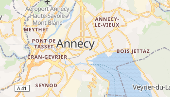 Annecy - szczegółowa mapa Google