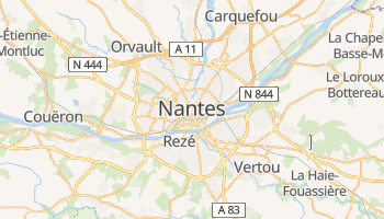 Nantes - szczegółowa mapa Google