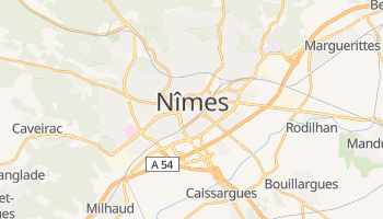 Nîmes - szczegółowa mapa Google