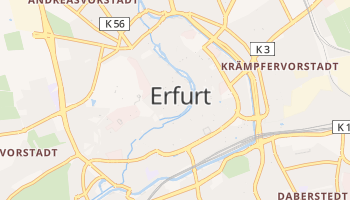 Erfurt - szczegółowa mapa Google
