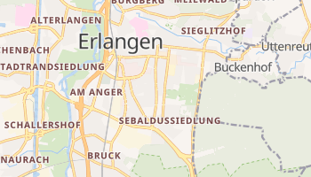 Erlangen - szczegółowa mapa Google