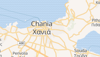 Chania - szczegółowa mapa Google
