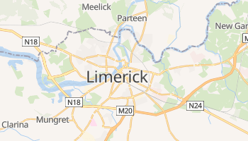 Limerick - szczegółowa mapa Google