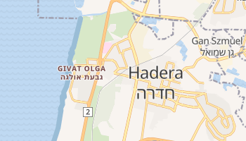 Hadera - szczegółowa mapa Google