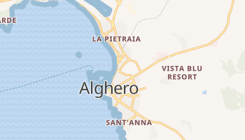 Alghero - szczegółowa mapa Google
