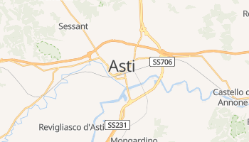 Asti - szczegółowa mapa Google