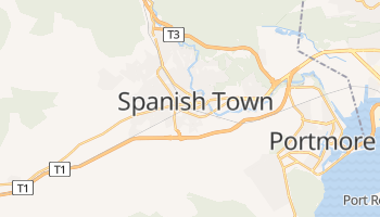 Spanish Town - szczegółowa mapa Google