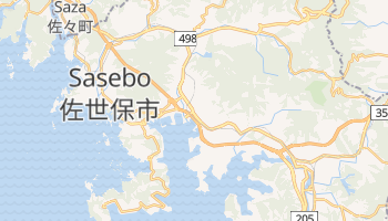 Sasebo - szczegółowa mapa Google