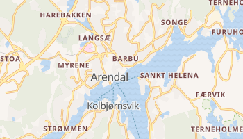 Arendal - szczegółowa mapa Google