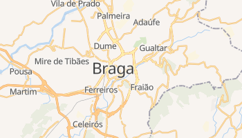 Braga - szczegółowa mapa Google
