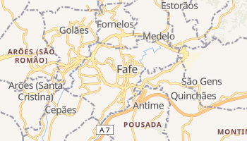 Fafe - szczegółowa mapa Google