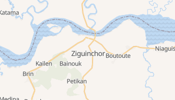 Ziguinchor - szczegółowa mapa Google