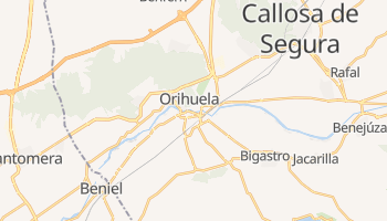 Orihuela - szczegółowa mapa Google