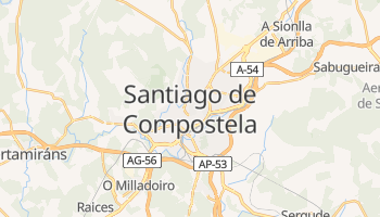 Santiago de Compostela - szczegółowa mapa Google