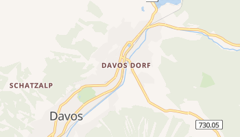 Davos - szczegółowa mapa Google