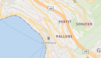 Montreux - szczegółowa mapa Google