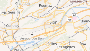 Sion - szczegółowa mapa Google
