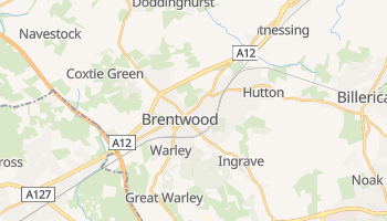 Brentwood - szczegółowa mapa Google
