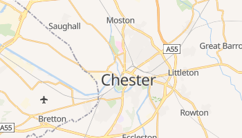 Chester - szczegółowa mapa Google
