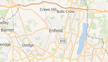 Enfield - szczegółowa mapa Google