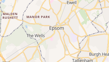 Epsom - szczegółowa mapa Google