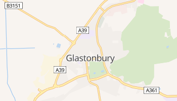 Glastonbury - szczegółowa mapa Google