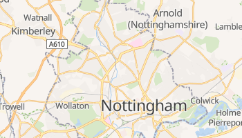 Nottingham - szczegółowa mapa Google